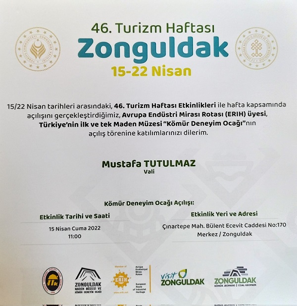 46. Turizm Haftası Etkinlikleri Kapsamında “Avrupa Endüstri Mirası Rotası” Üyesi Türkiye’nin İlk ve Tek Maden Müzesi  “Kömür Deneyim Ocağı” Açılıyor