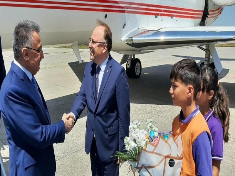 Cumhurbaşkanı Yardımcısı Sn. Fuat Oktay ve Enerji ve Tabii Kaynaklar Bakanı Sn. Fatih Dönmez Filyos’taki İncelemeleri Dolayısıyla Zonguldak İlinde Karşılandı