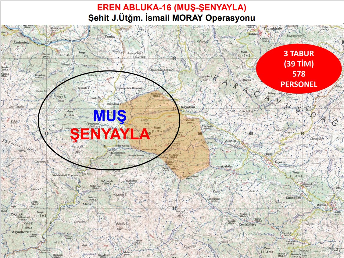 Eren Abluka-16 Şehit Jandarma Üsteğmen İsmail Moray Operasyonu Başlatıldı
