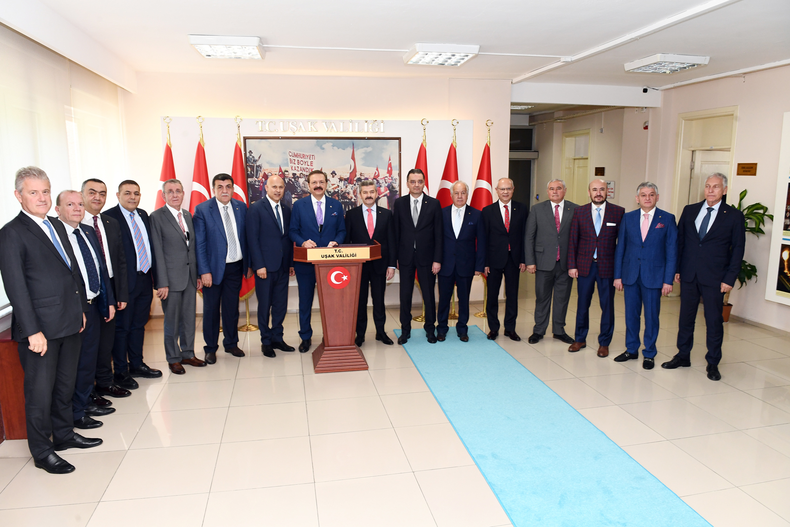 TOBB Başkanı M. Rifat Hisarcıklıoğlu, Vali Dr. Turan Ergün ziyaret etti