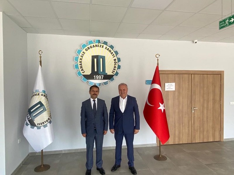 Vali İlhami AKTAŞ, Organize Sanayi Bölgesi Yönetim Kurulu Başkanı Fahrettin ERSOY’u Ziyaret Etti