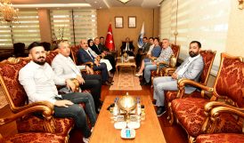 Türkiye Irak Sanayicileri ve İş Adamları Derneği Başkanı M.Salih Çelik, Vali Ali Hamza Pehlivan’ı Ziyaret Etti