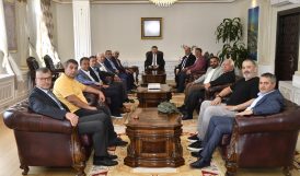 İstanbul Beylikdüzü Organize Sanayi Bölgesi Birlik Bşk. Celil Yıldırım ve bölgedeki iş insanları Edirne Valisi Sn. H. Kürşat Kırbıyık’ı ziyaret etti.