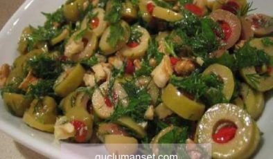 Yeşil zeytin salatası nasıl yapılır? Hatay usulü zeytin salatası